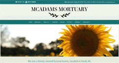 Desktop Screenshot of mcadamsmortuary.com